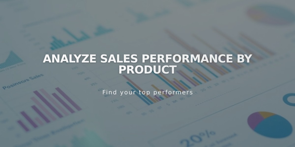 Analyze Sales Performance by Product