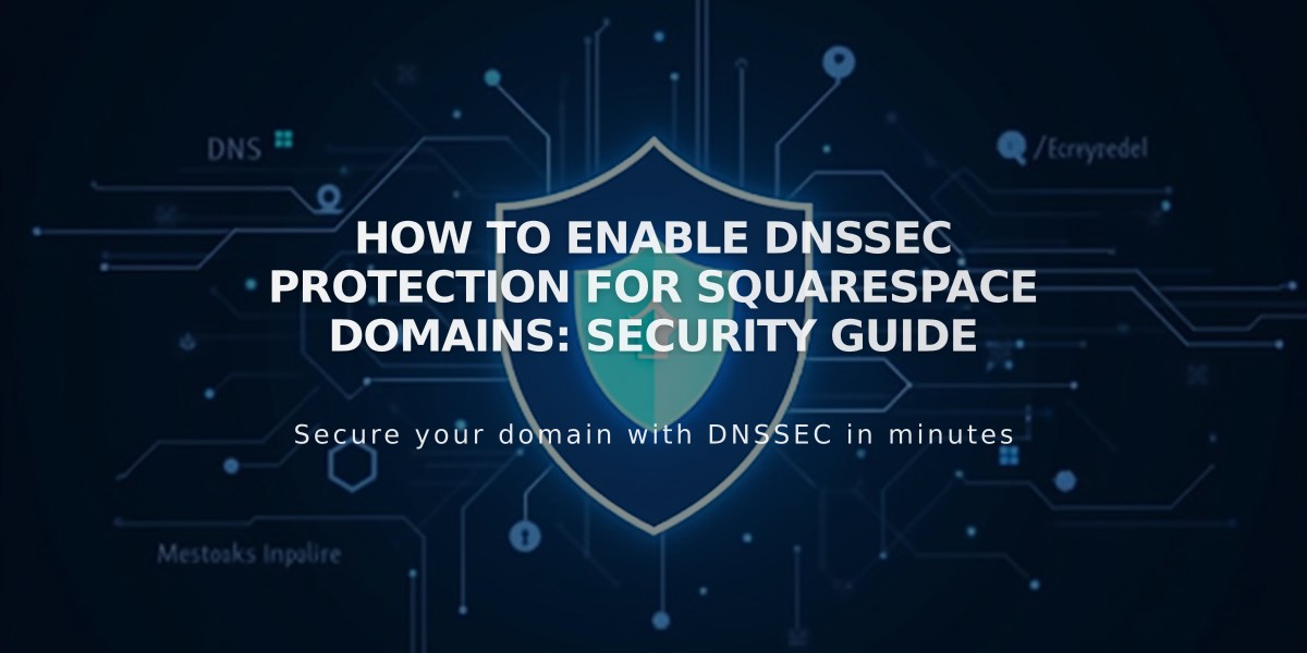 How to Enable DNSSEC Protection for Squarespace Domains: Security Guide