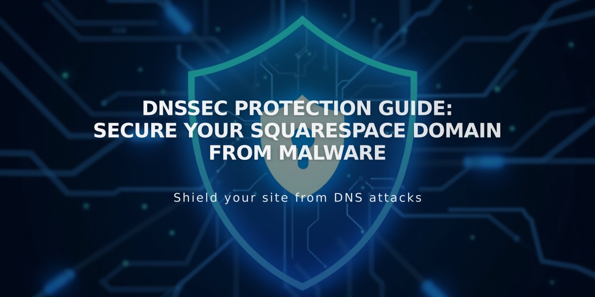 DNSSEC Protection Guide: Secure Your Squarespace Domain from Malware