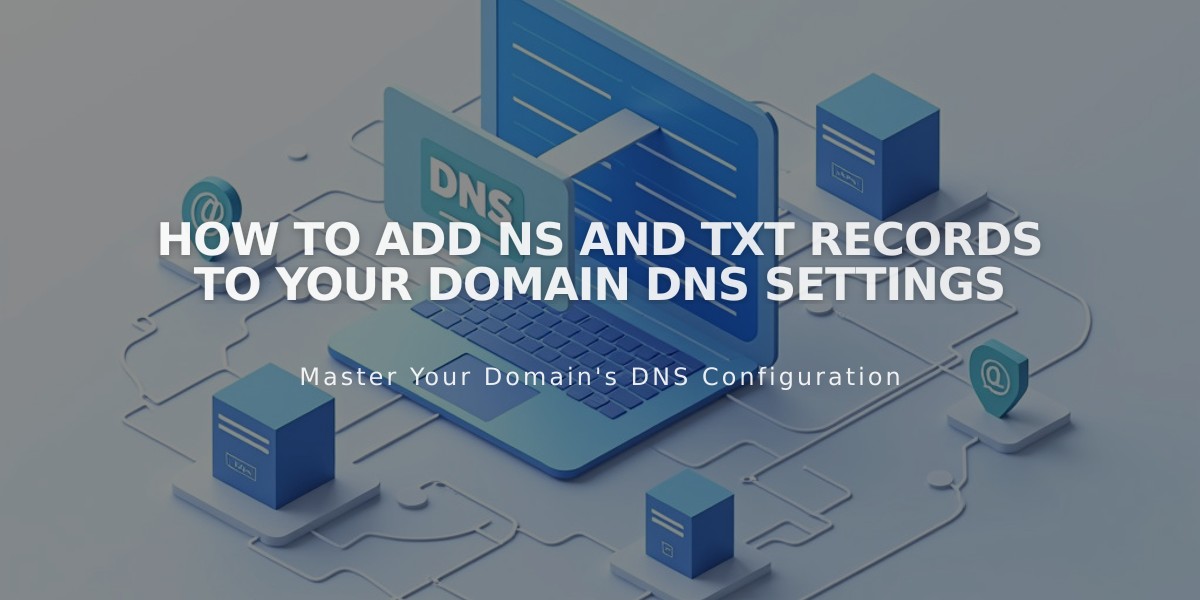 How to Add NS and TXT Records to Your Domain DNS Settings