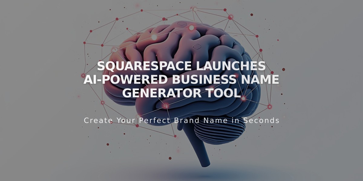 Squarespace Launches AI-Powered Business Name Generator Tool