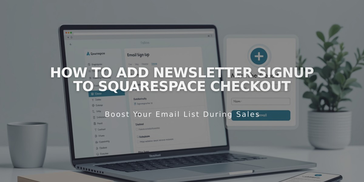 How to Add Newsletter Signup to Squarespace Checkout