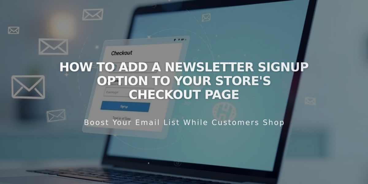 How to Add a Newsletter Signup Option to Your Store's Checkout Page