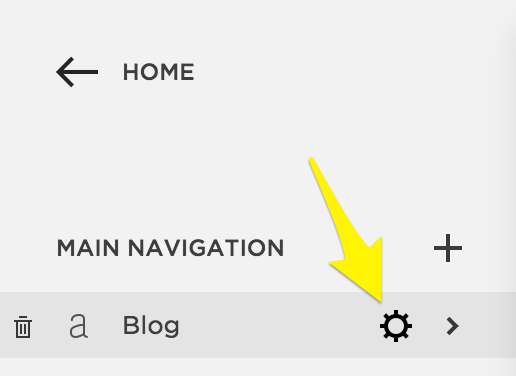 Navigation Bar with Yellow Arrow