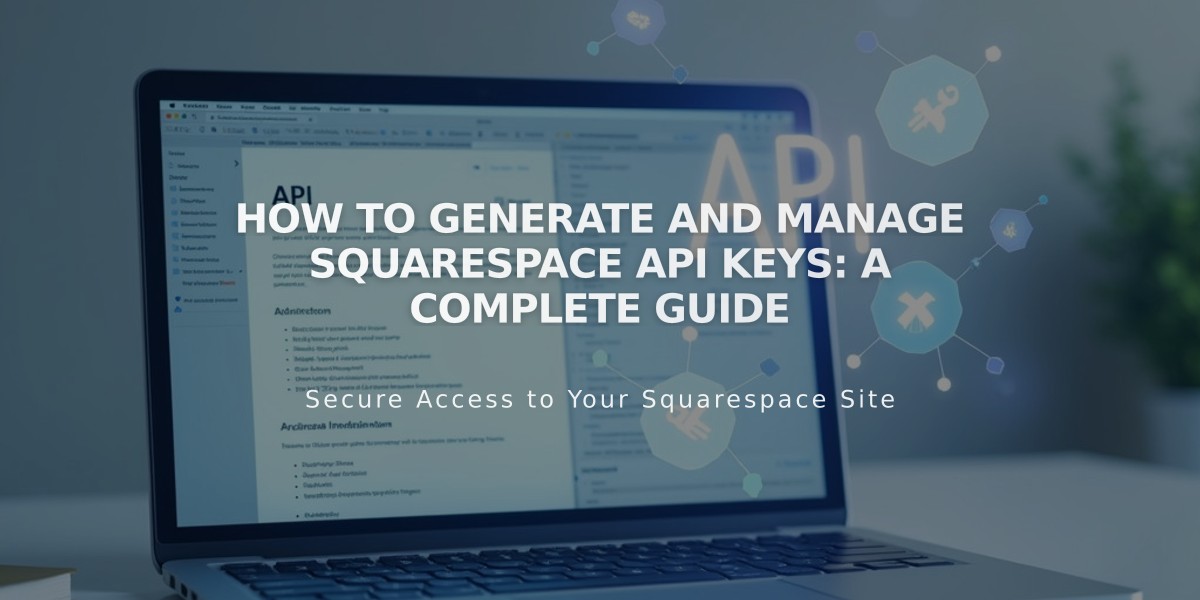 How to Generate and Manage Squarespace API Keys: A Complete Guide