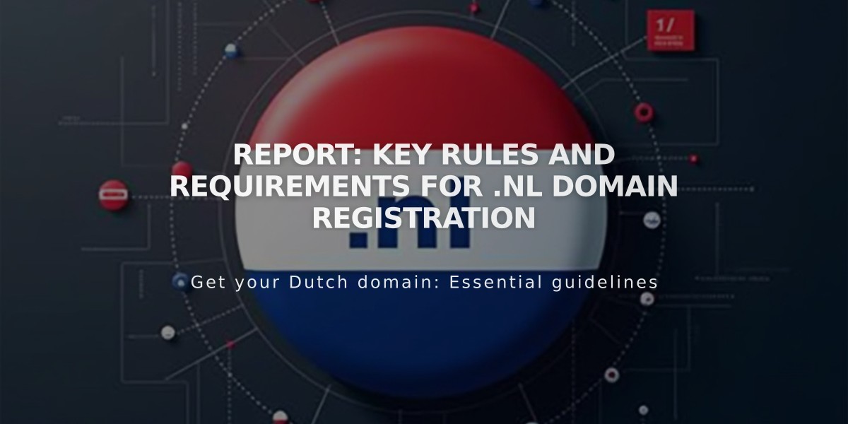 Report: Key Rules and Requirements for .nl Domain Registration