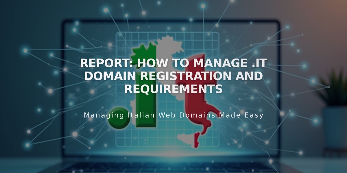 Report: How to Manage .it Domain Registration and Requirements