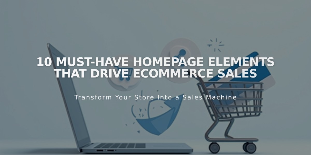 10 Must-Have Homepage Elements That Drive eCommerce Sales