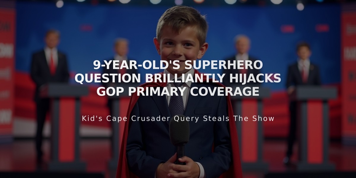 9-Year-Old's Superhero Question Brilliantly Hijacks GOP Primary Coverage