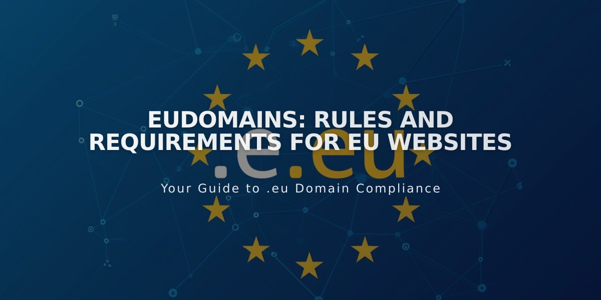 EuDomains: Rules and Requirements for EU Websites