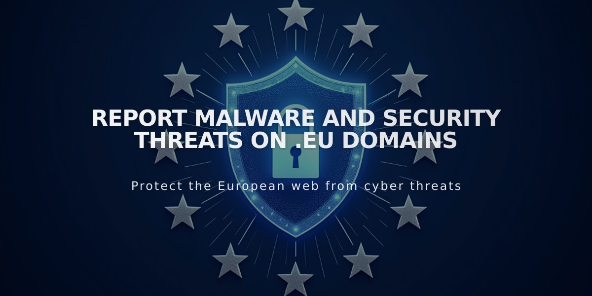 Report Malware and Security Threats on .eu Domains