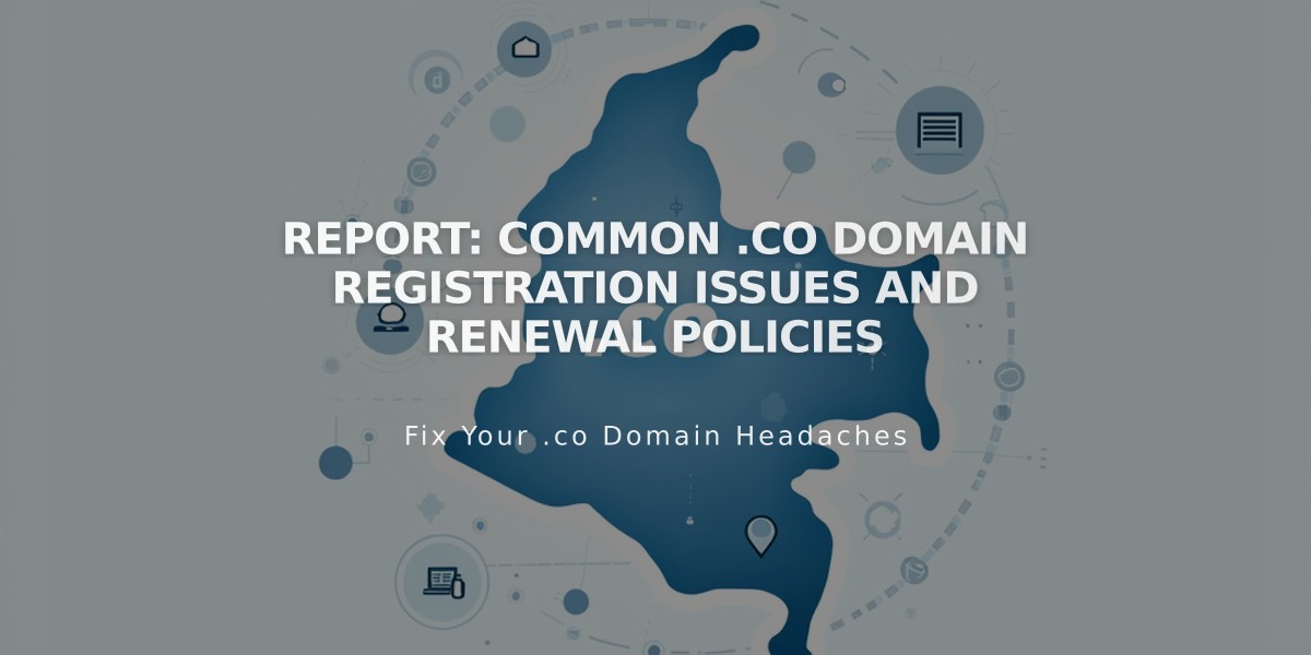 Report: Common .co Domain Registration Issues and Renewal Policies