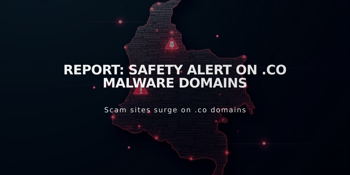 Report: Safety Alert on .co Malware Domains