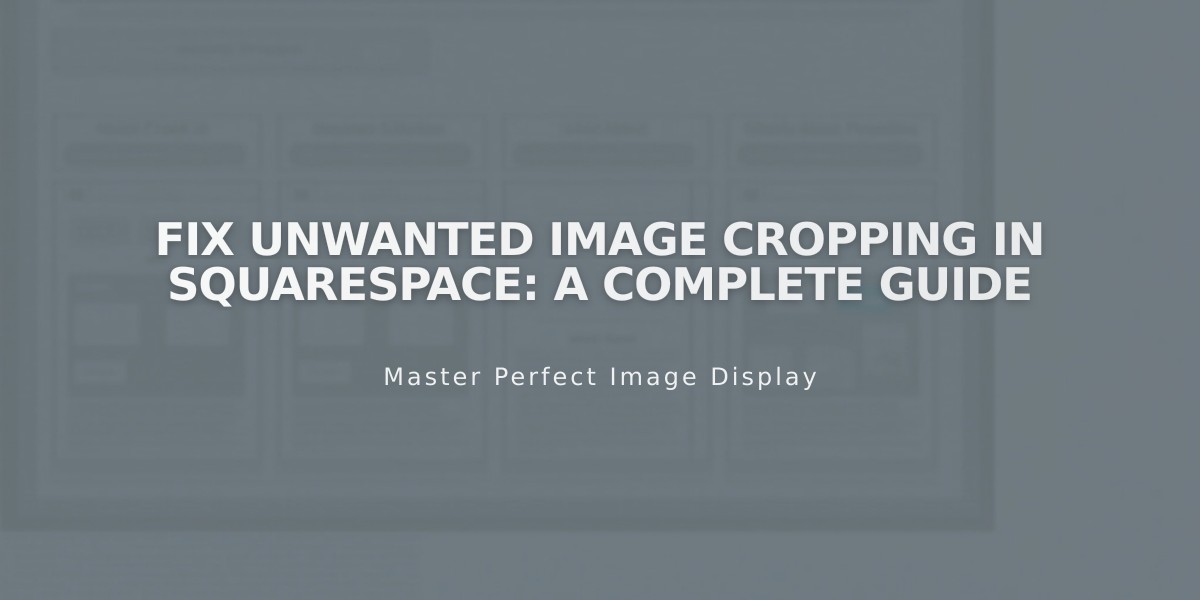 Fix Unwanted Image Cropping in Squarespace: A Complete Guide