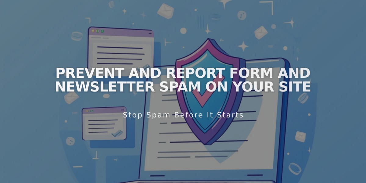 Prevent and Report Form and Newsletter Spam on Your Site