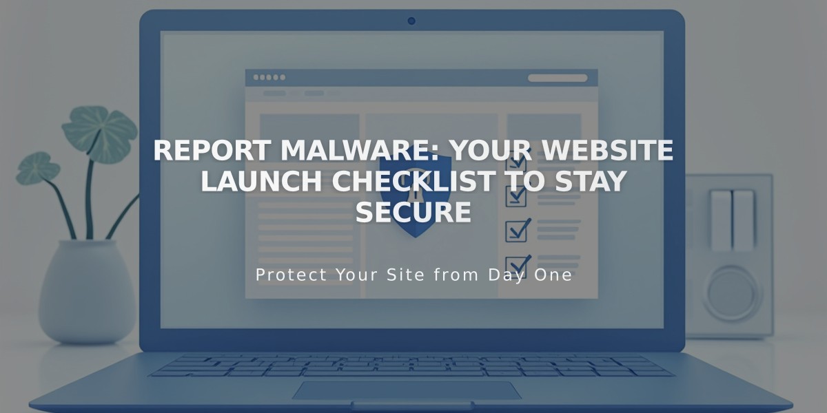 Report Malware: Your Website Launch Checklist to Stay Secure