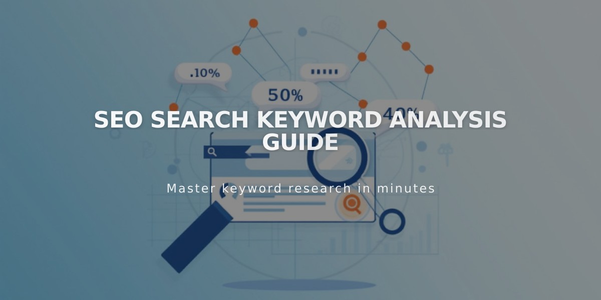 SEO Search Keyword Analysis Guide