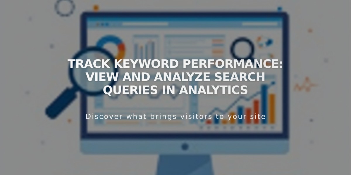 Track Keyword Performance: View and Analyze Search Queries in Analytics